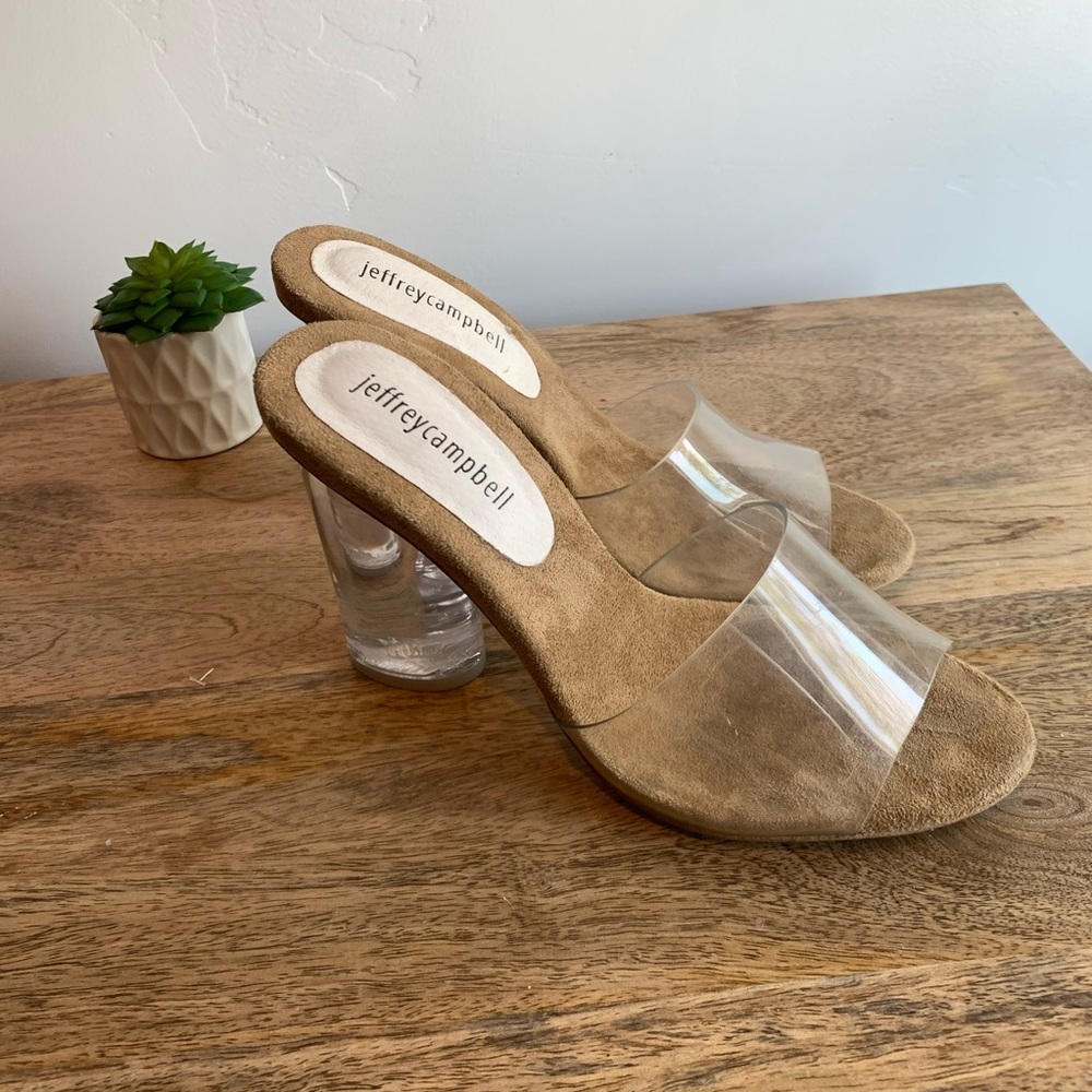 Jeffrey Campbell clear heeled sandals